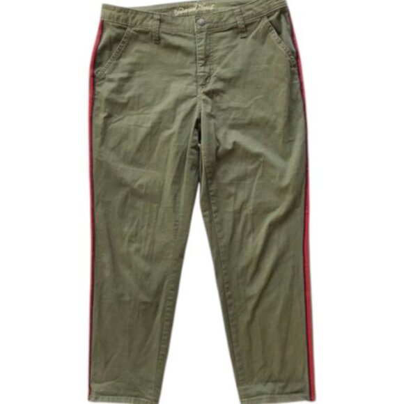 Universal Thread girlfriend jeans, Olive with navy/red stripe size 10 - Picture 4 of 10